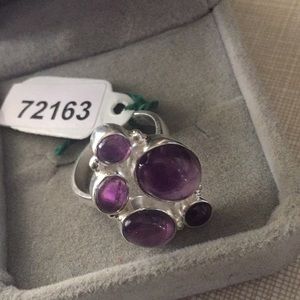 NEW Stylish elegant natural purple amethyst Ring